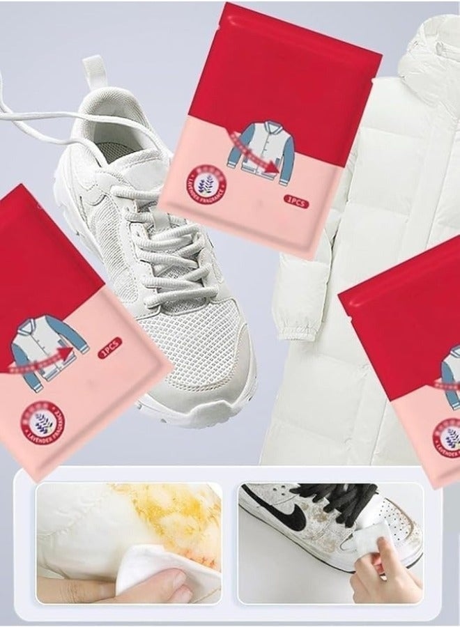 مناديل مزيلة لبقع الملابس الفورية - عبوتان - عبوة محمولة تحتوي على 20 منديلًا مغلفًا بشكل فردي، قوة تنظيف فائقة، لا حاجة للماء، حجم كبير جدًا للعناية السريعة بالملابس - Image 4